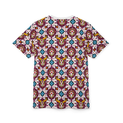 Unisex Cut & Sew T-Shirt, (AOP), Taurus, Zodiac v1, Jewels Pattern