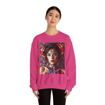 Unisex Heavy Blend™ Crewneck Sweatshirt, Cancer, Zodiac v2, Sexy Pattern