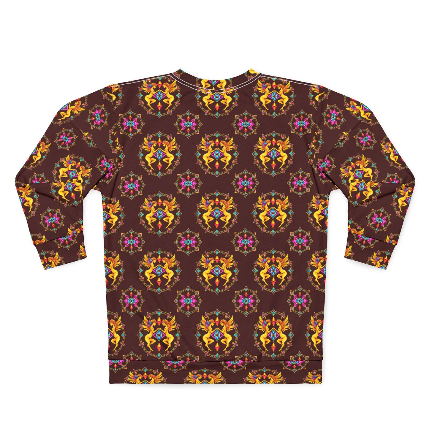 Unisex Sweatshirt (AOP), Gemini, Zodiac v1, Jewel Pattern