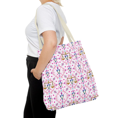 Tote Bag (AOP), Libra, Zodiac, Jewel Pattern