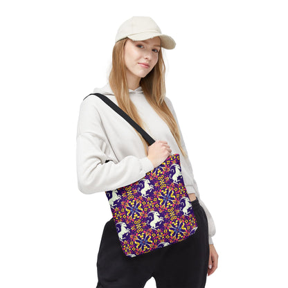 Tote Bag (AOP), Capricorn, Zodiac v2, Flower Pattern