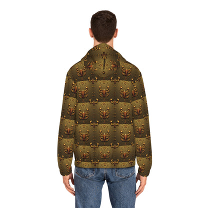 Full-Zip Hoodie (AOP), Scorpio, Zodiac v3, Pattern