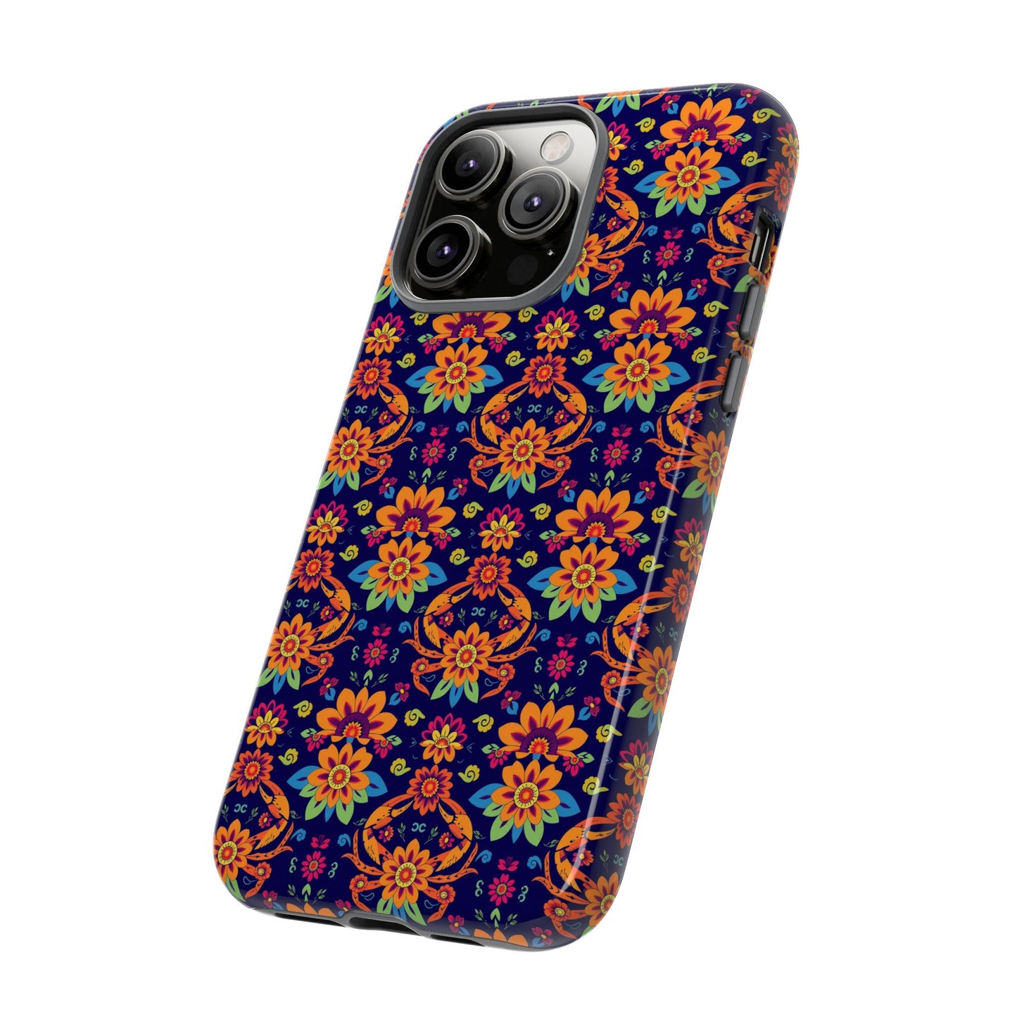 Tough Cases, Cancer, Zodiac, Flower Pattern