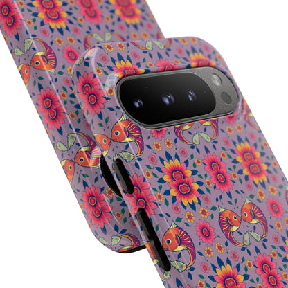 Tough Cases, Pisces, Zodiac v3, Flower Pattern