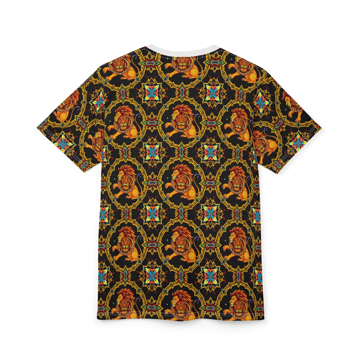 Unisex Cut & Sew T-Shirt, (AOP), Leo, Zodiac, Jewels Pattern