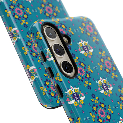Tough Cases, Libra, Zodiac v2, Flower Pattern