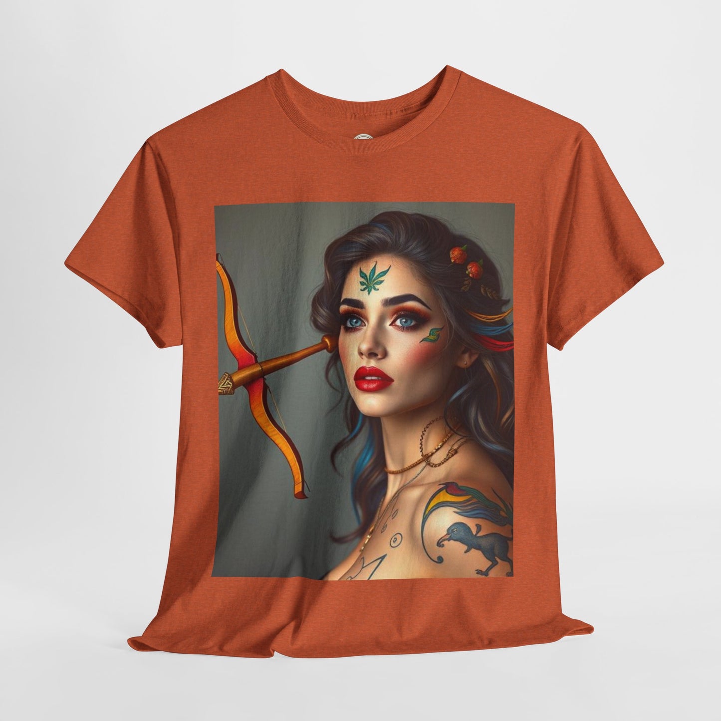 Unisex Heavy Cotton T-Shirt, Sagittarius, Zodiac v2, Sexy Art