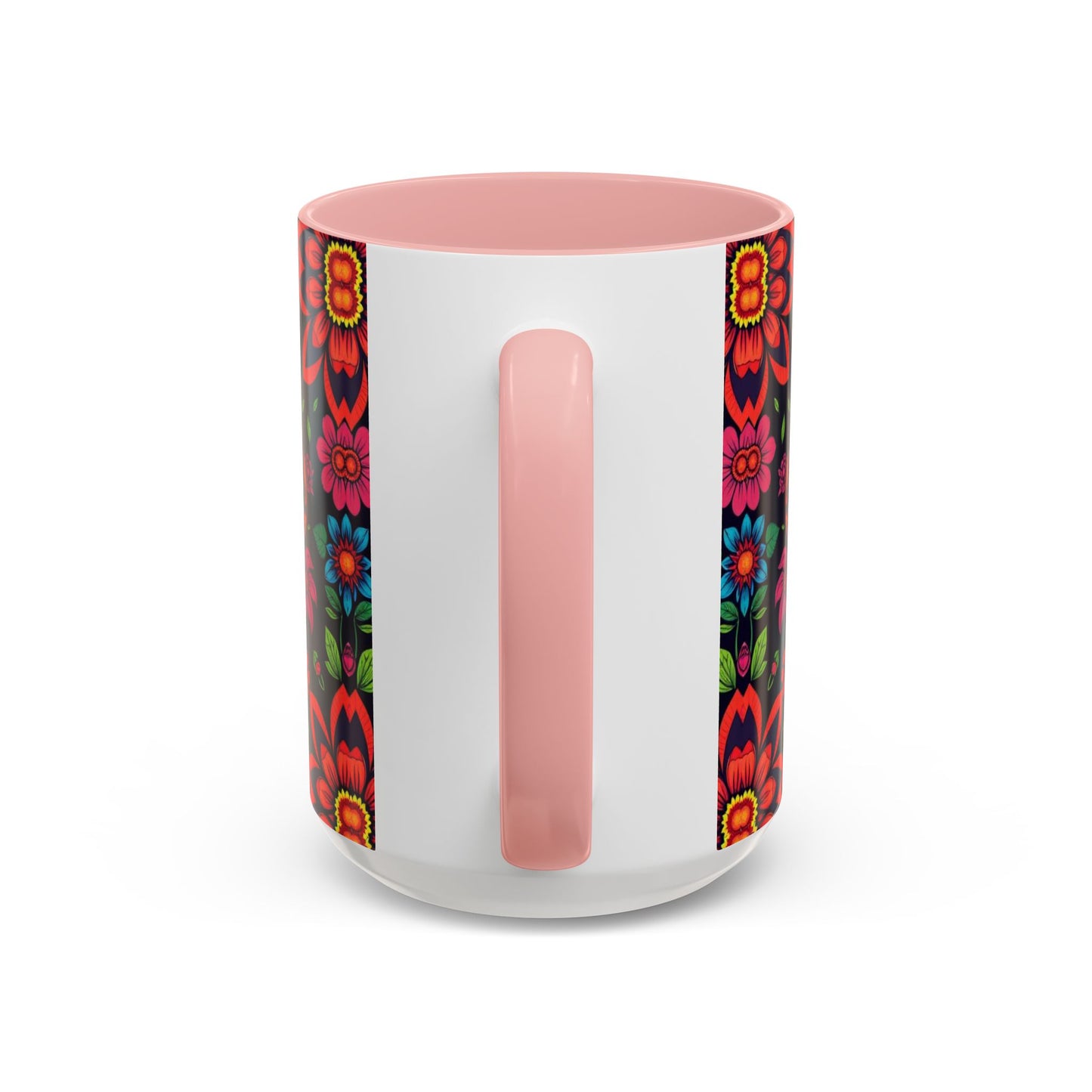 Accent Coffee Mug, Cancer, Zodiac v4, Flower Pattern, (11, 15oz)