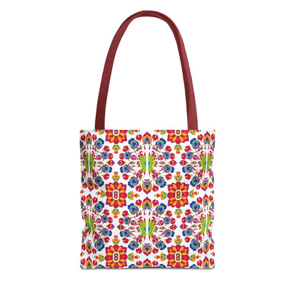Tote Bag, (AOP), Libra, Zodiac v5, Flower Pattern