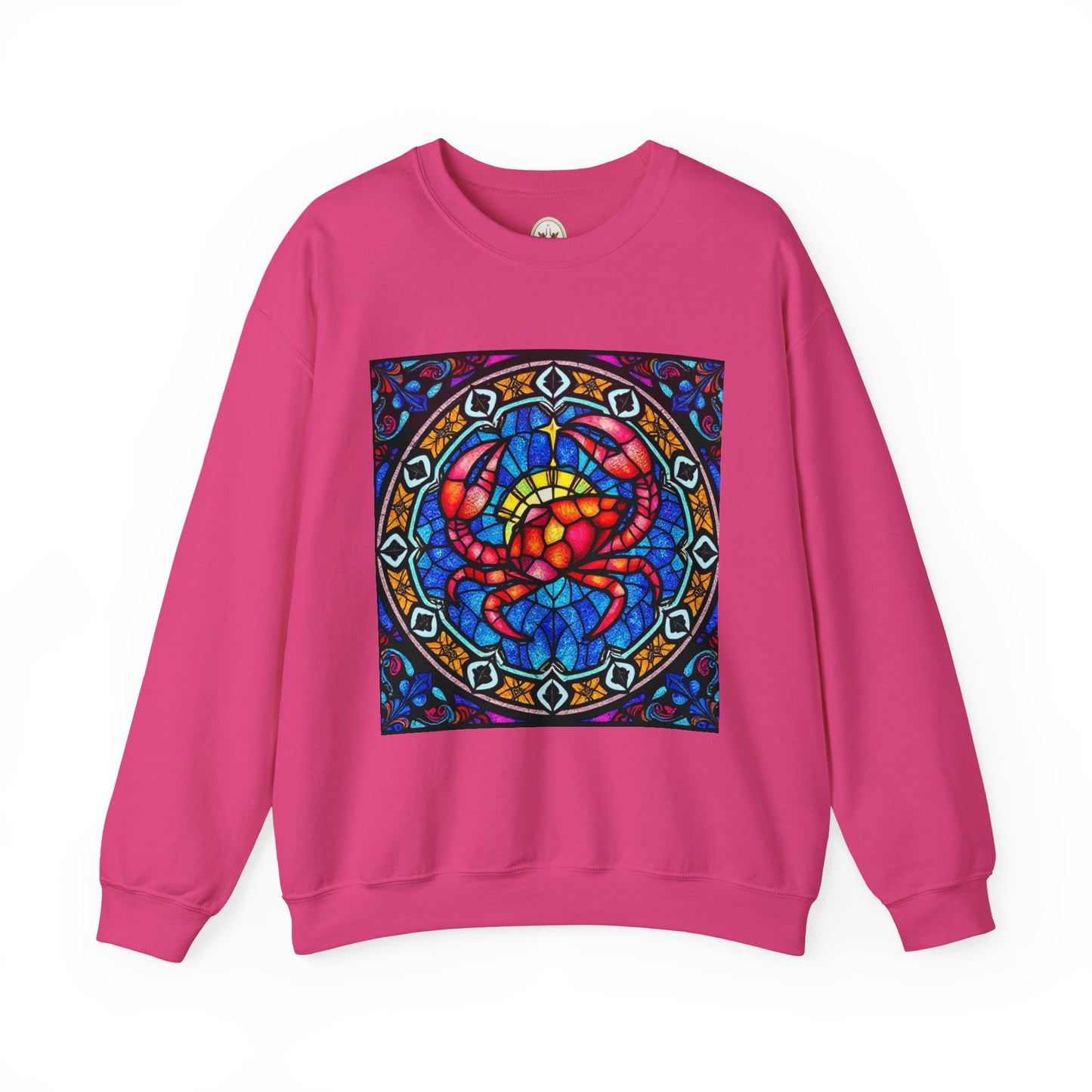 Unisex Heavy Blend™ Crewneck Sweatshirt, Glass 1, Cancer Zodiac Design