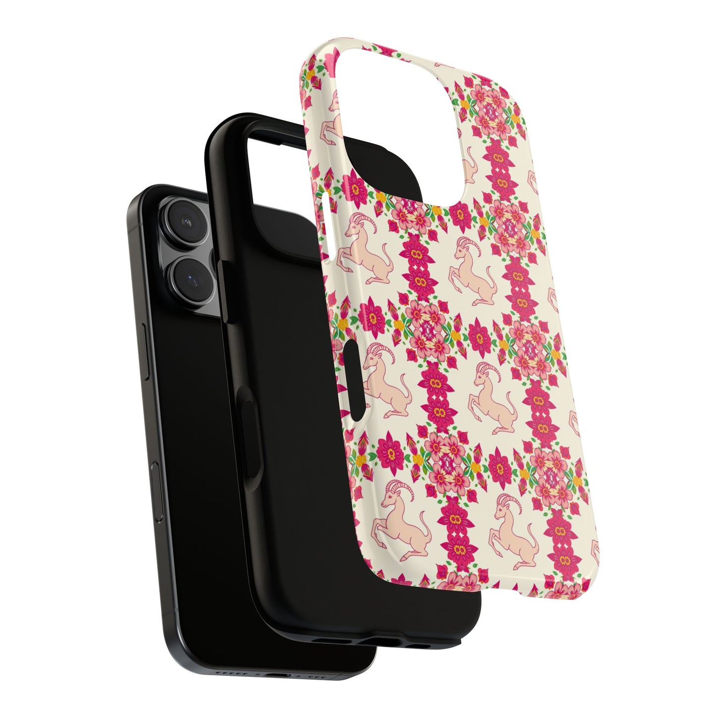 Tough Cases, Capricorn, Zodiac v3, Flower Pattern