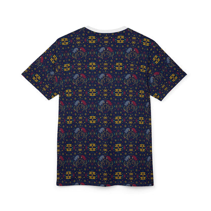 Unisex Cut & Sew T-Shirt, AOP, Gemini, Zodiac v1, Pattern