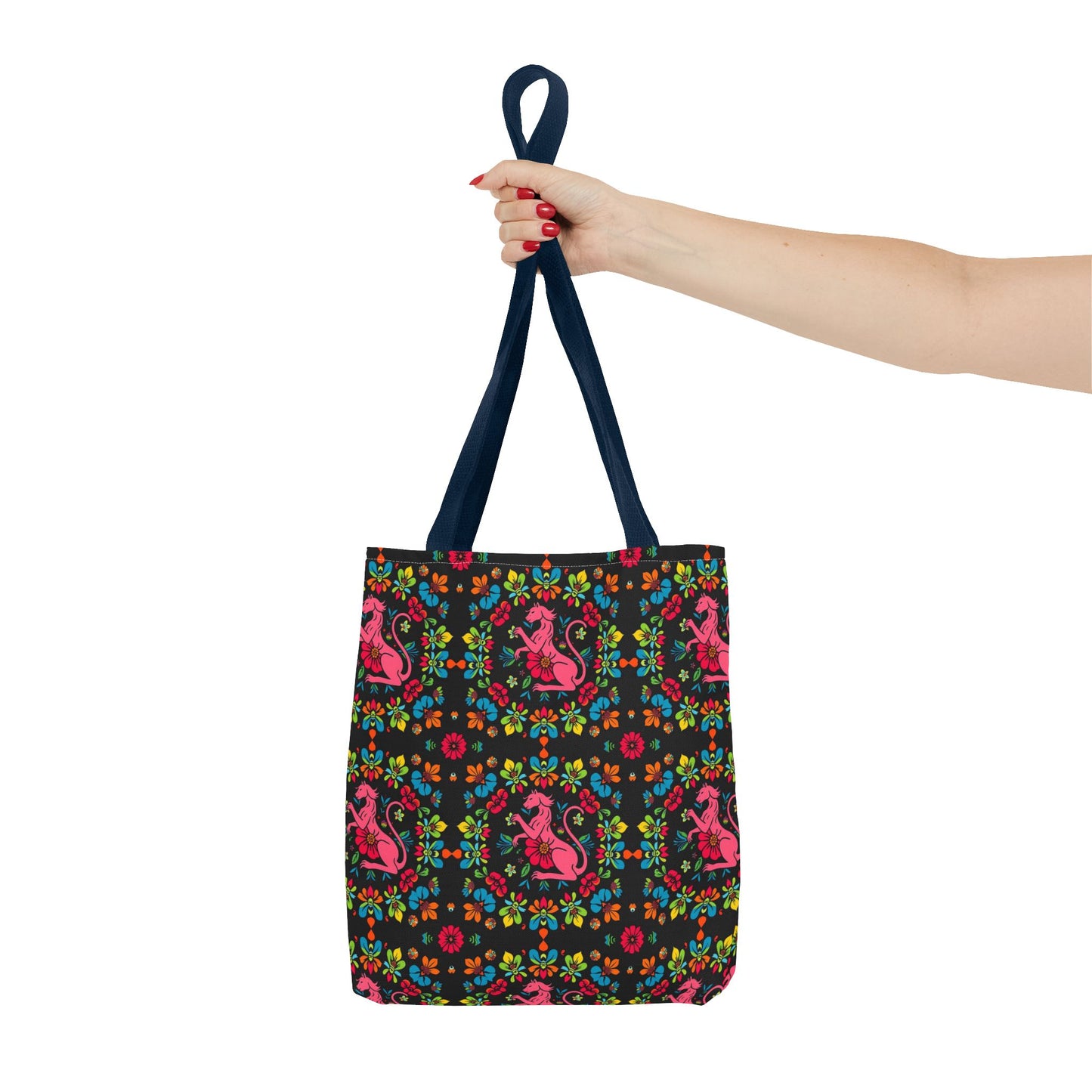 Tote Bag, (AOP), Virgo, Zodiac v6, Flower Pattern