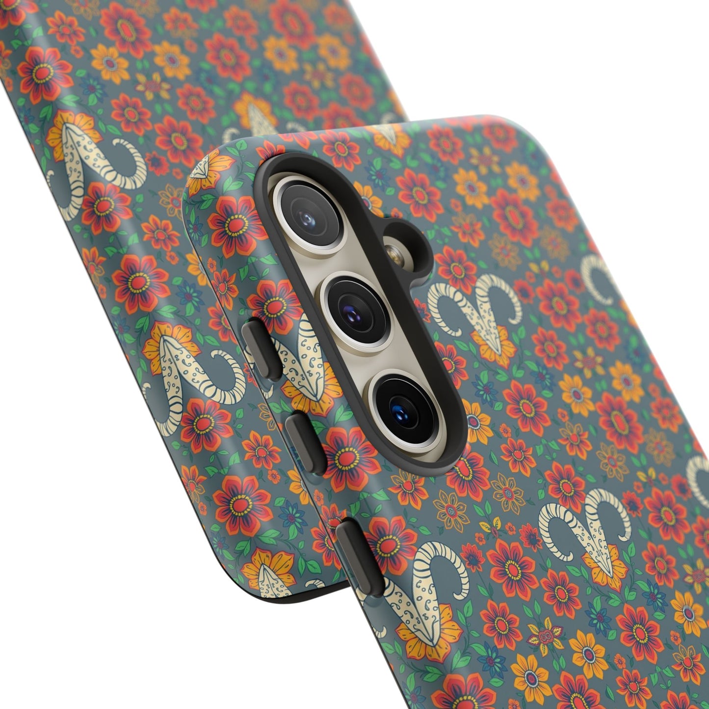 Tough Cases, Aries, Zodiac v3, Flower Pattern