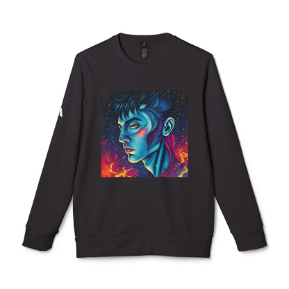 Adidas, Unisex Fleece Crewneck Sweatshirt, Pisces, Pop Art, Zodiac