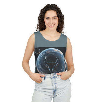 Unisex Garment-Dyed, Tank Top, Taurus Design, Planet Animal v1, 100% US cotton