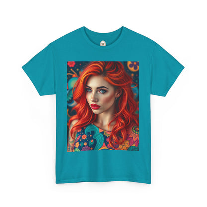 Unisex Heavy Cotton T-Shirt, Aquarius, Zodiac v1, Sexy Art