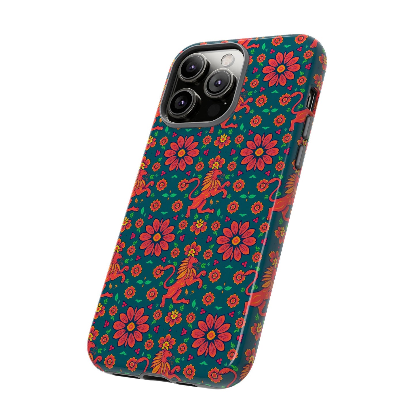 Tough Cases, Leo, Zodiac v2, Flower Pattern