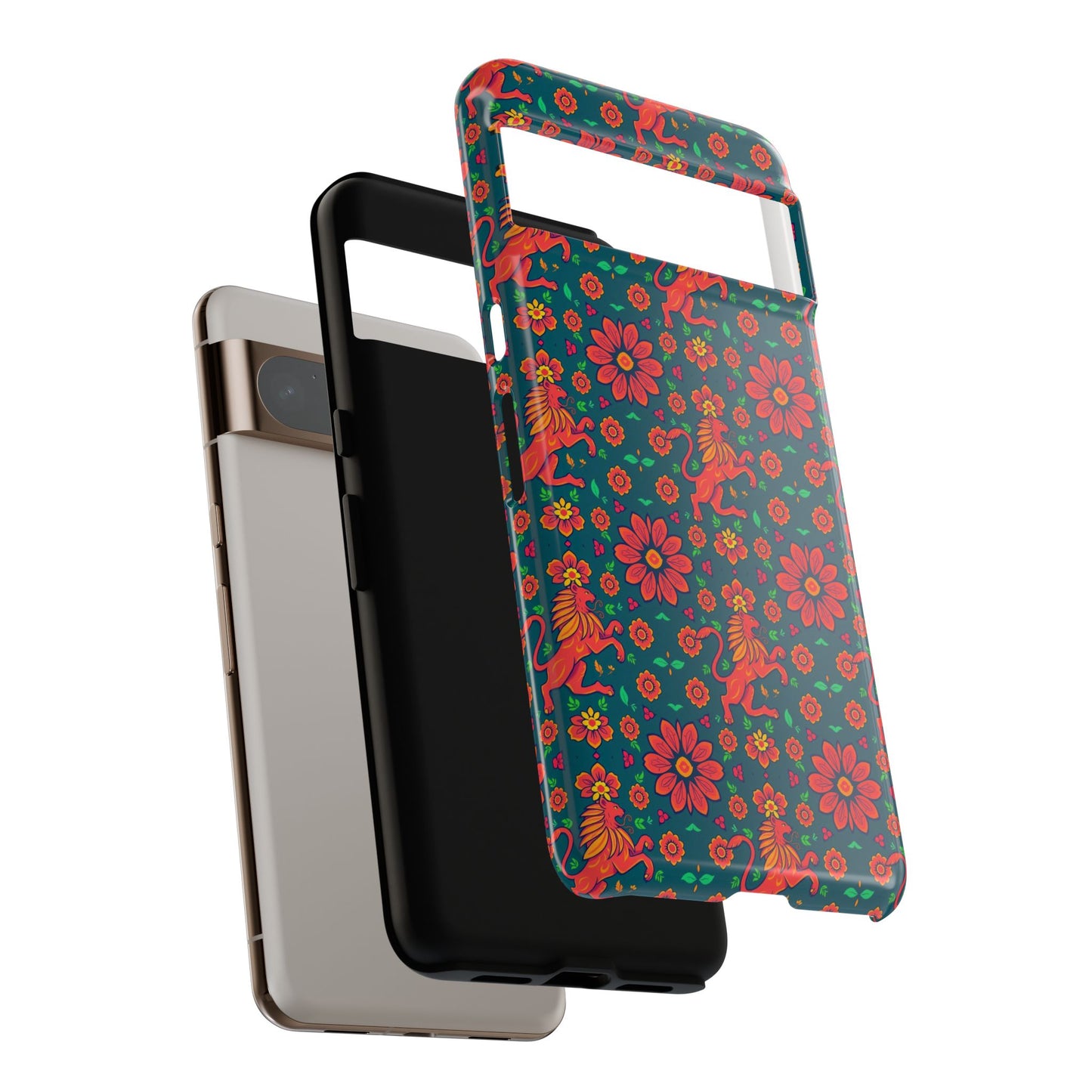 Tough Cases, Leo, Zodiac v2, Flower Pattern