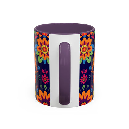 Accent Coffee Mug, Cancer, Zodiac, Flower Pattern, (11, 15oz)