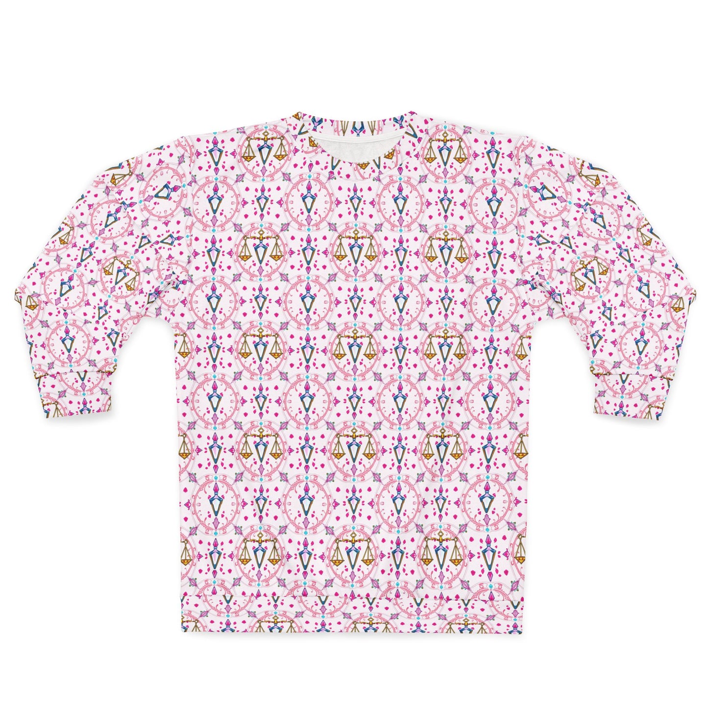 Unisex Sweatshirt (AOP), Libra, Zodiac, Jewel Pattern