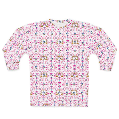 Unisex Sweatshirt (AOP), Libra, Zodiac, Jewel Pattern
