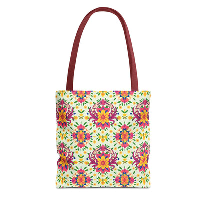 Tote Bag (AOP), Cancer, Zodiac v1, Flower Pattern