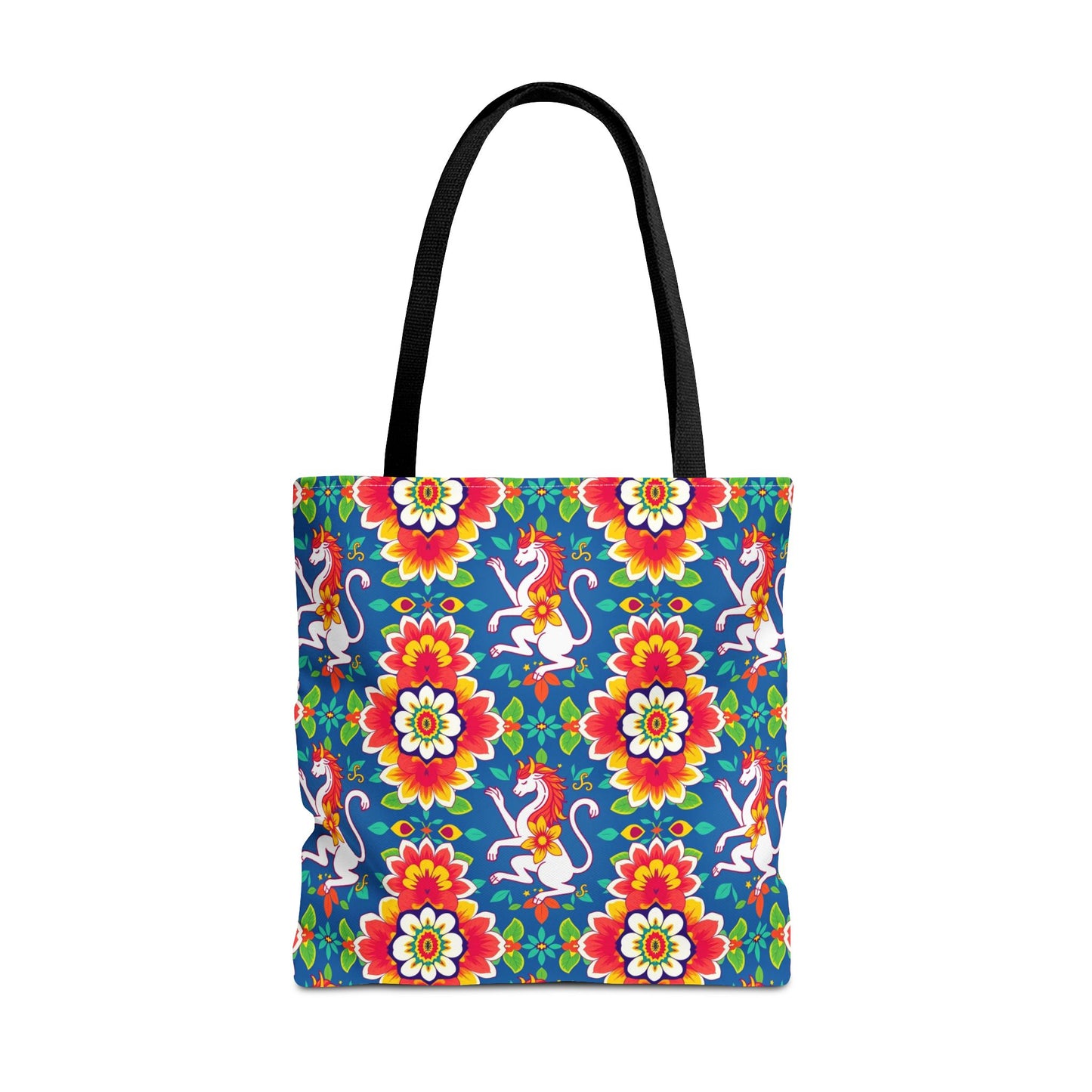 Tote Bag, (AOP), Virgo, Zodiac v2, Flower Pattern