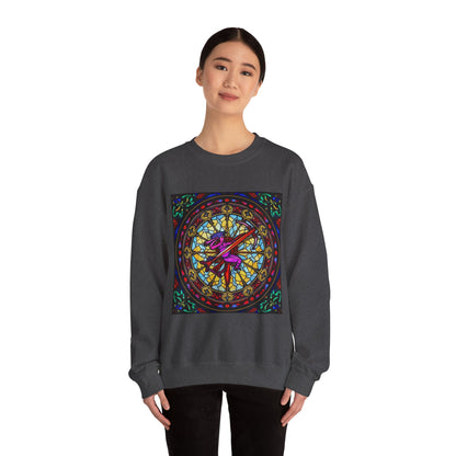 Unisex Heavy Blend™ Crewneck Sweatshirt, Glass 1, Sagittarius Zodiac Design