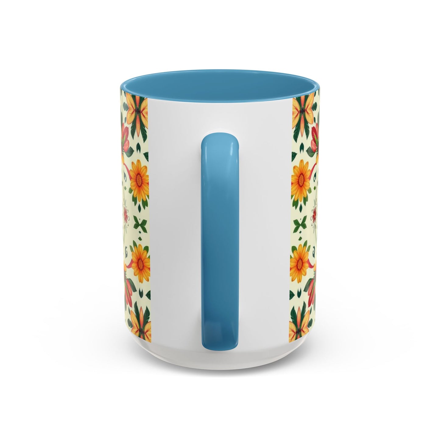 Accent Coffee Mug, Aries, Zodiac, Flower Pattern, (11, 15oz)