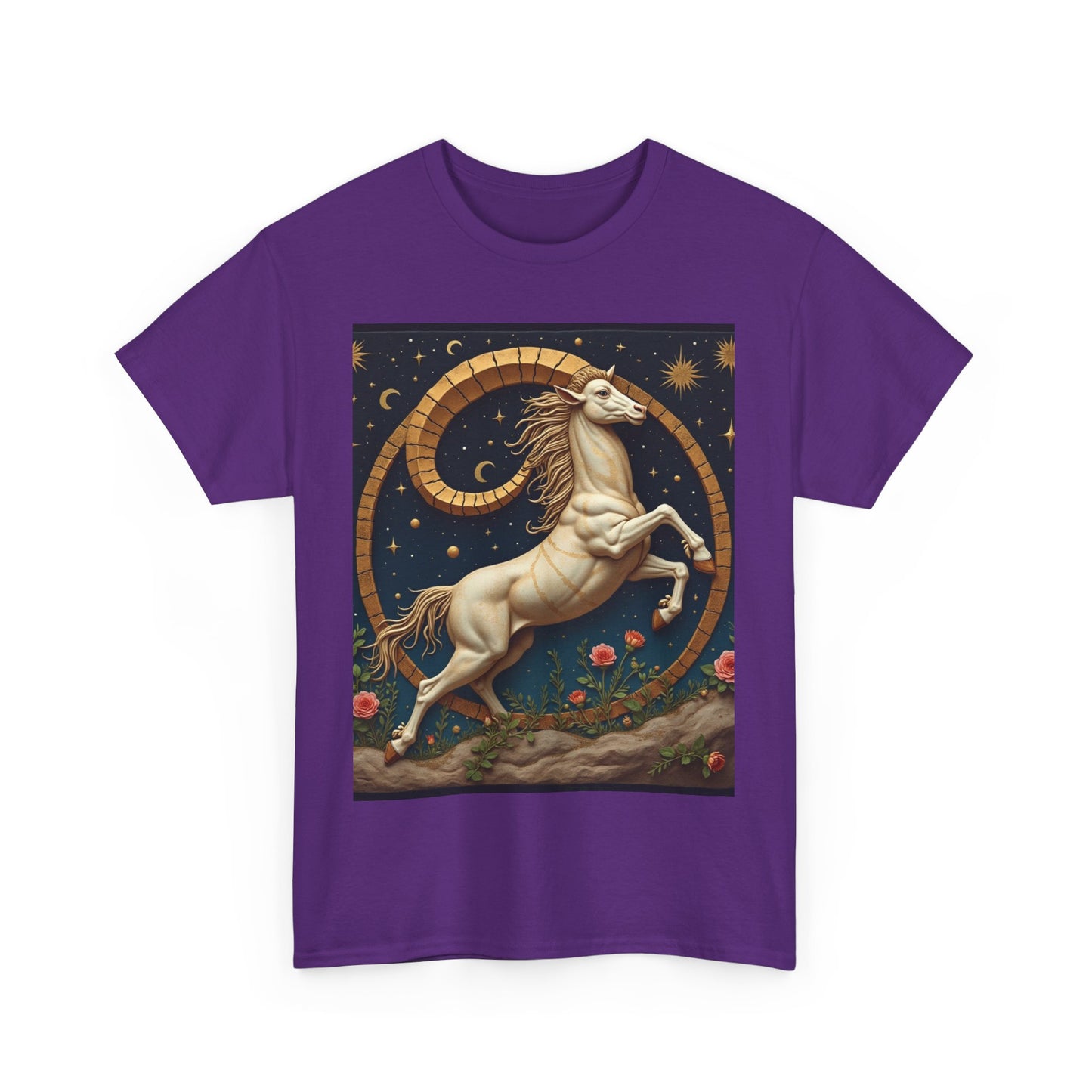 Unisex Heavy Cotton T-Shirt, Aries Animal. Zodiac Design