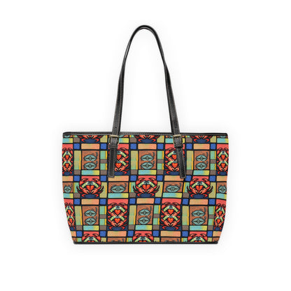 Leather Shoulder Bag, Cancer, Zodiac, Shapes Pattern
