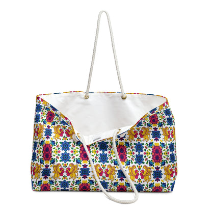 Weekender Bag, Gemini, Zodiac, Flower Pattern