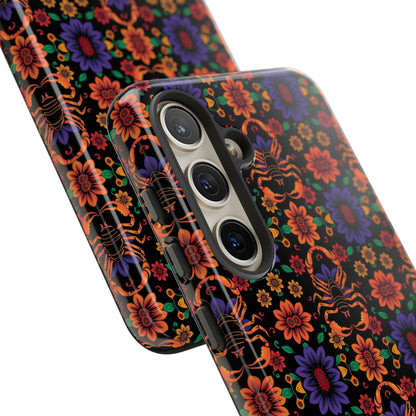 Tough Cases, Scorpio, Zodiac, Flower Pattern