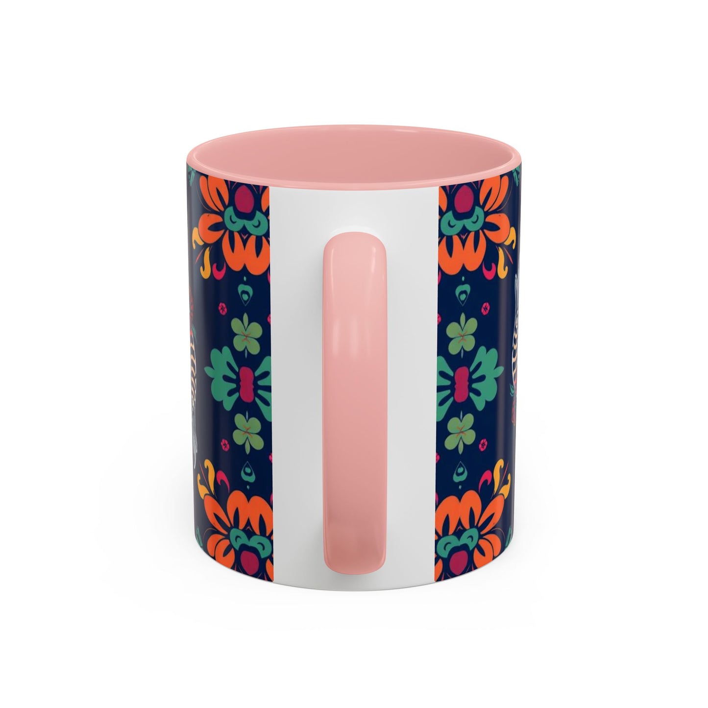 Accent Coffee Mug, Pisces, Zodiac. Flower Pattern, (11, 15oz)