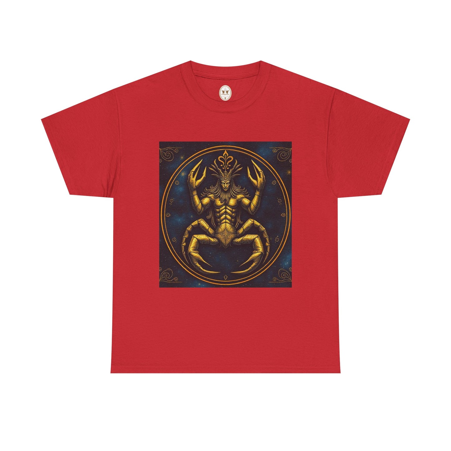 Unisex Heavy Cotton T-Shirt, Scorpion King, Cancer Zodiac Design