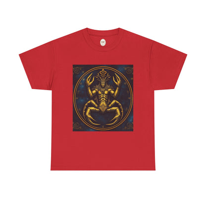 Unisex Heavy Cotton T-Shirt, Scorpion King, Cancer Zodiac Design