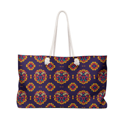 Weekender Bag, Taurus, Zodiac, Flower Pattern