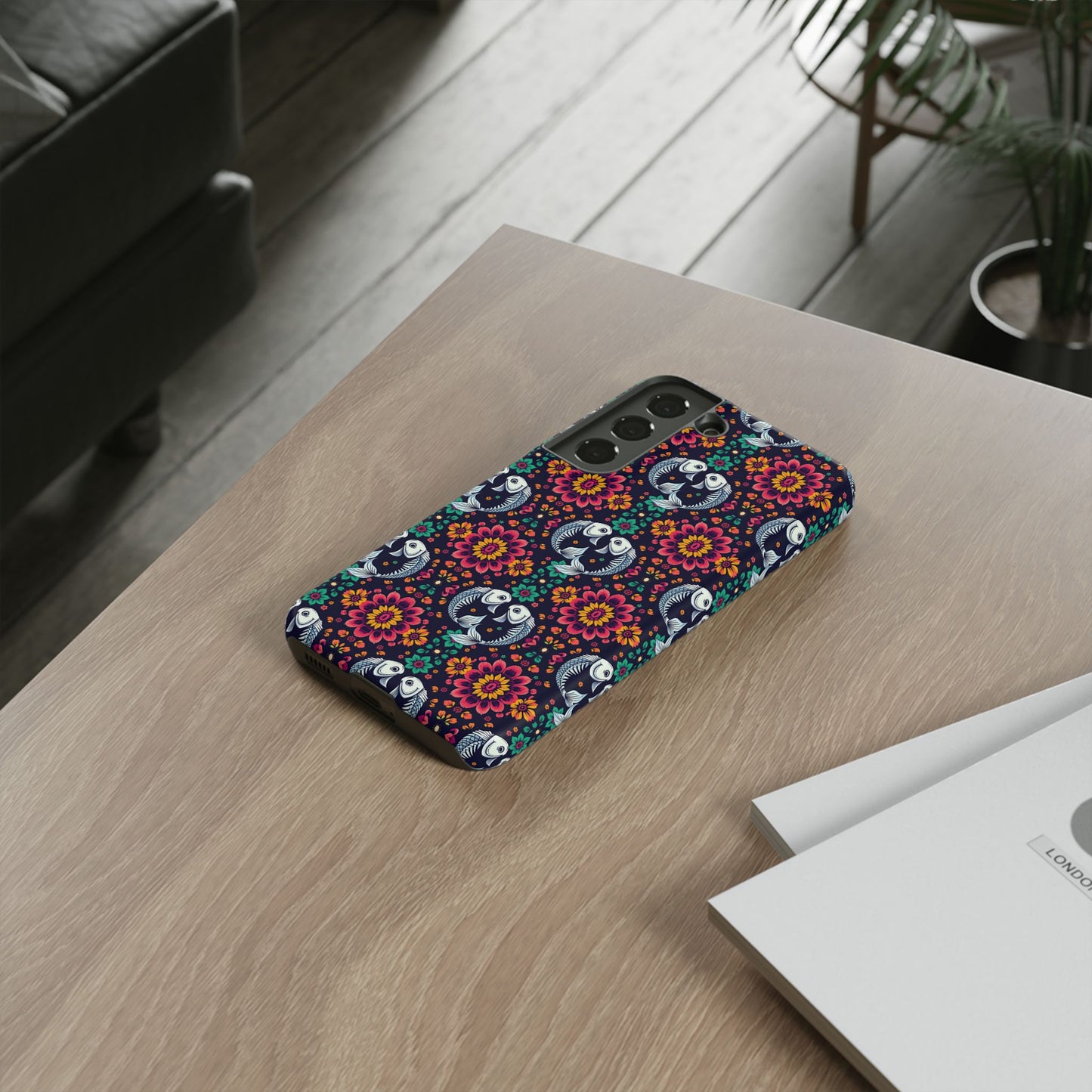 Tough Cases, Pisces, Zodiac v4, Flower Pattern