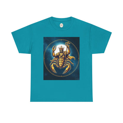Unisex Heavy Cotton T-Shirt, Moon v1, Scorpio Zodiac Design