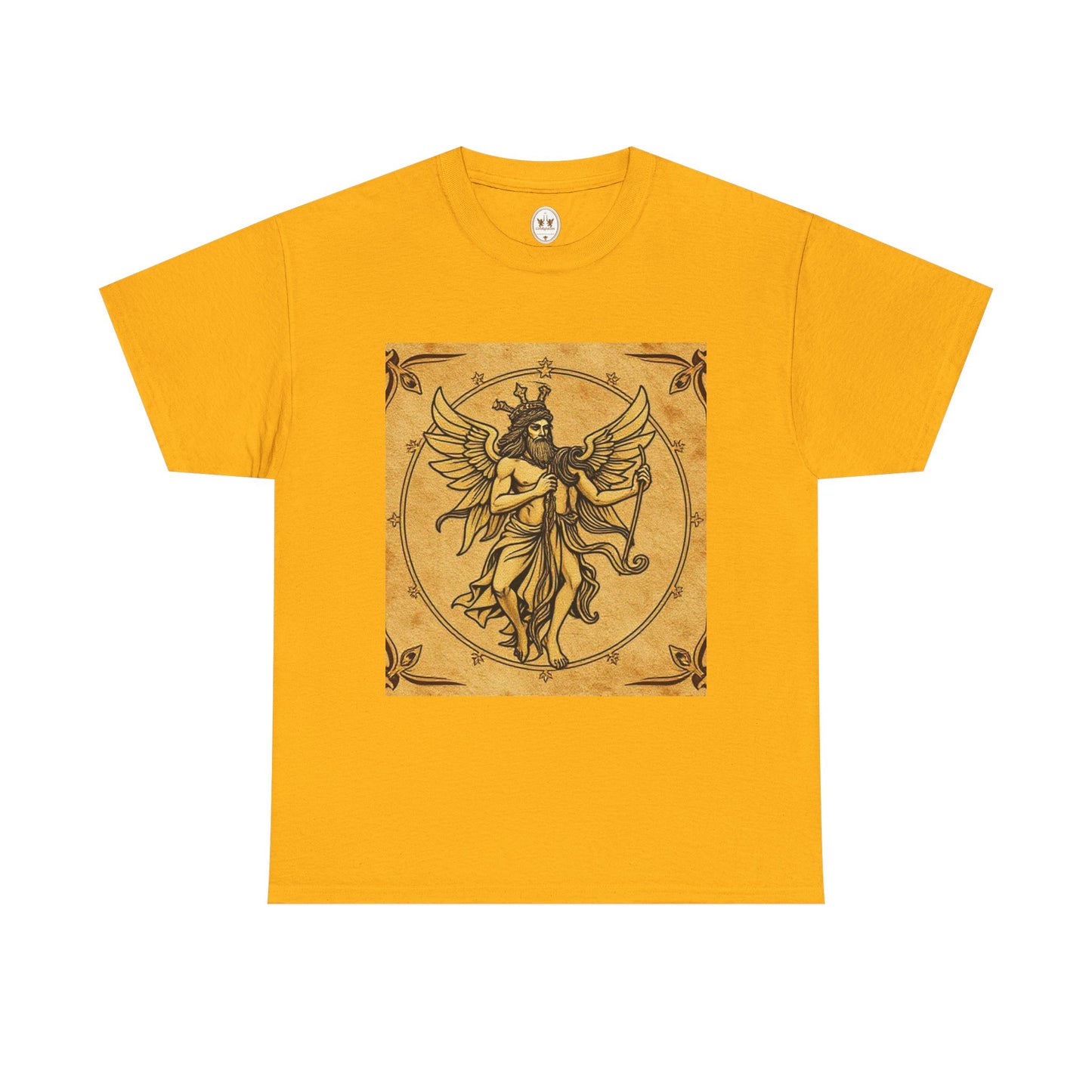 Unisex Heavy Cotton T-Shirt, Pencil Art v1, Gemini Zodiac Design