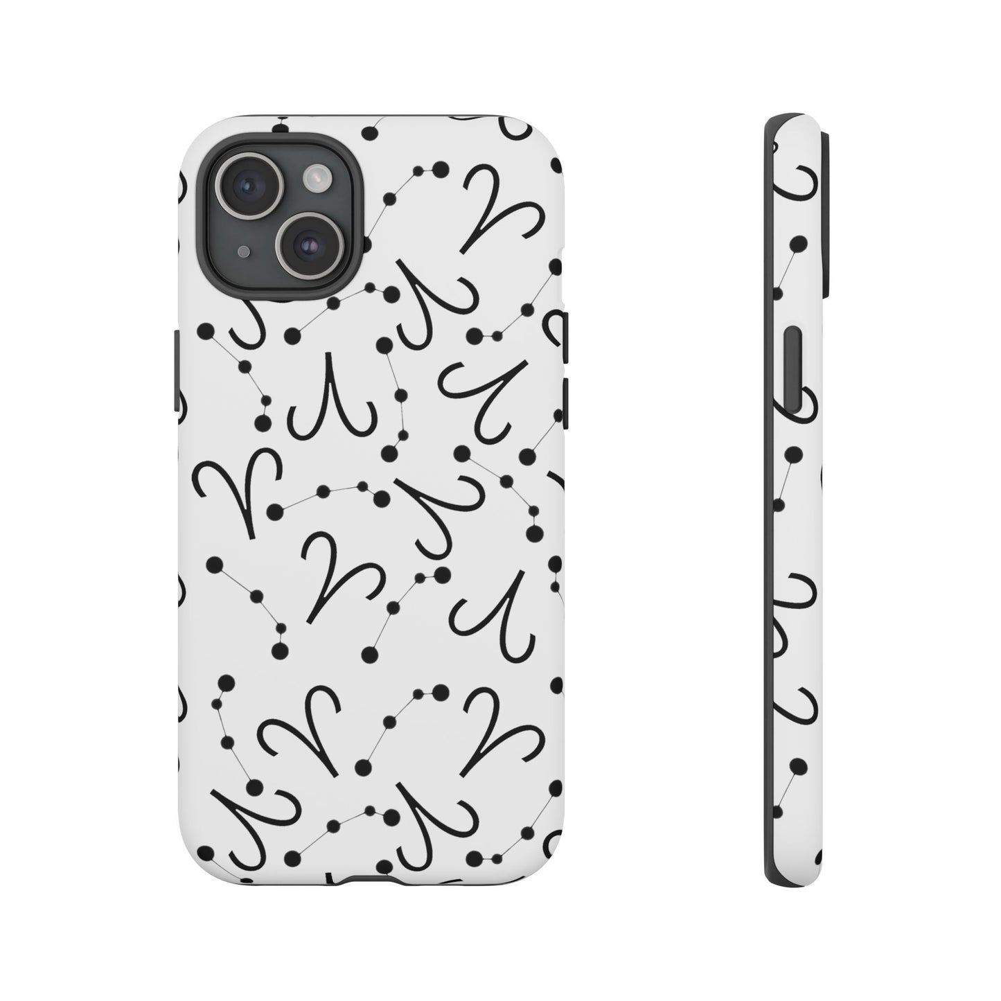 Tough Cases with the Aries Zodiac sign for iPhone, Samsung Galaxy, and Google Pixel devices