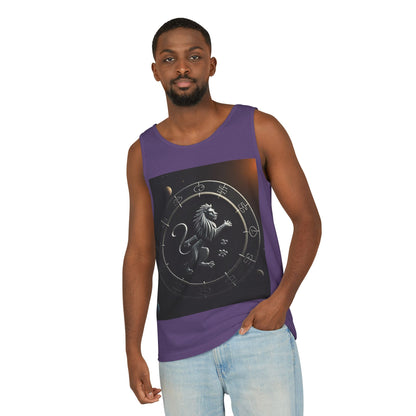 Unisex Garment-Dyed, Tank Top, Leo Design, Space Animal, 100% US cotton