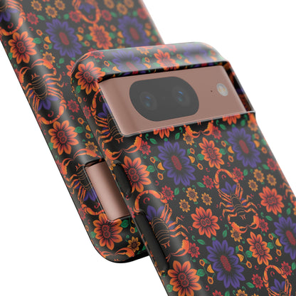 Tough Cases, Scorpio, Zodiac, Flower Pattern
