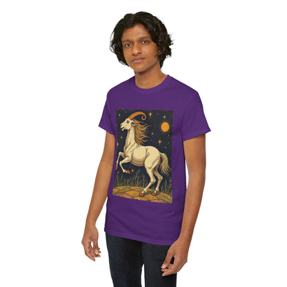 Unisex Heavy Cotton T-Shirt, Aries Animal, Zodiac Design