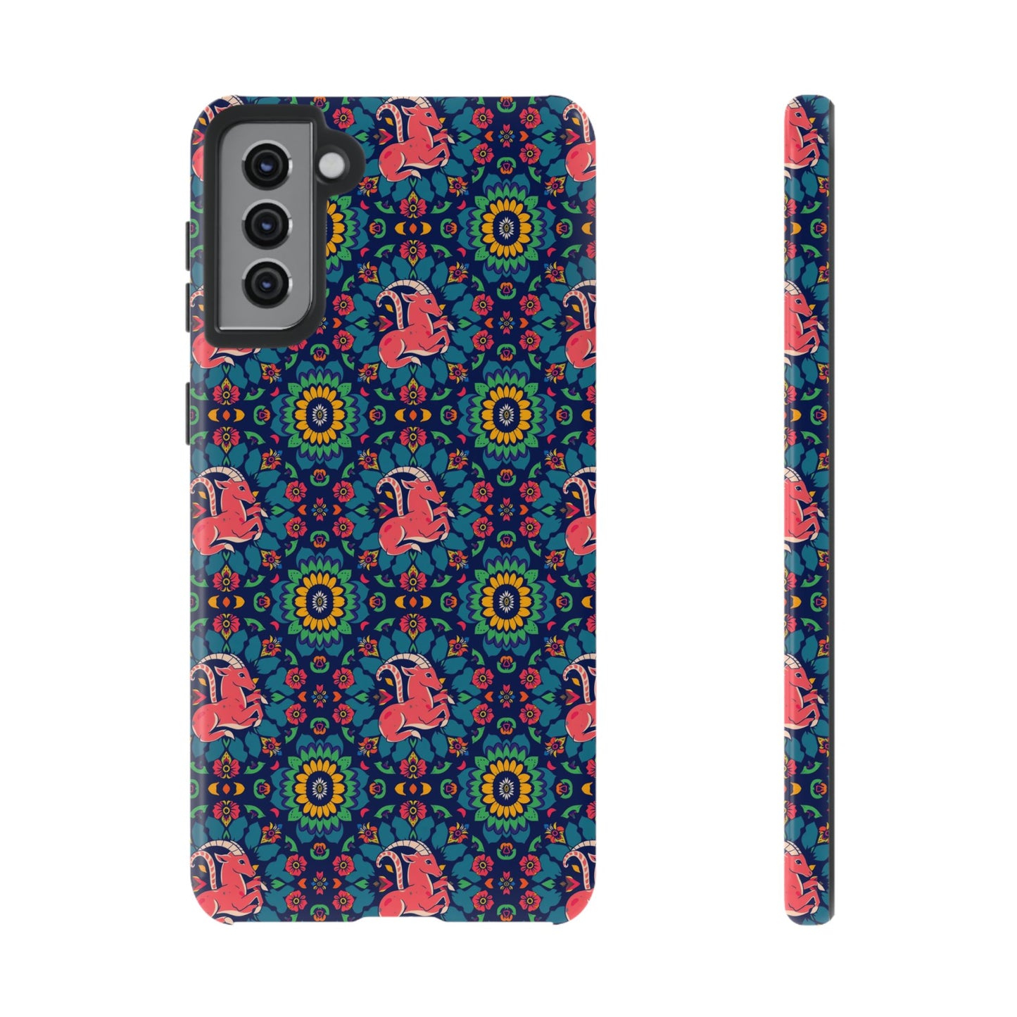 Tough Cases, Capricorn, Zodiac v1, Flower Pattern