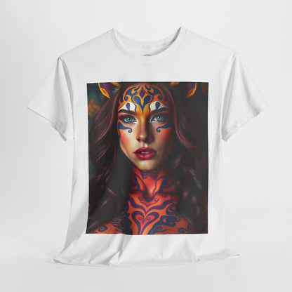 Unisex Heavy Cotton T-Shirt, Leo, Zodiac, Sexy Art