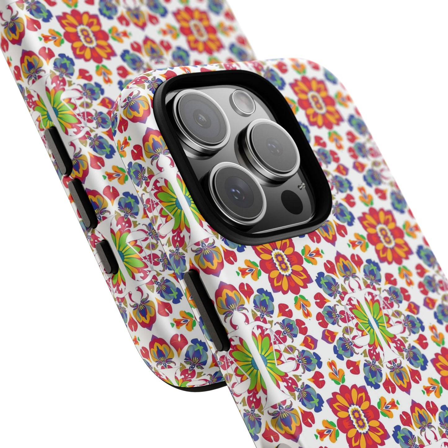 Tough Cases, Libra, Zodiac v1, Flower Pattern