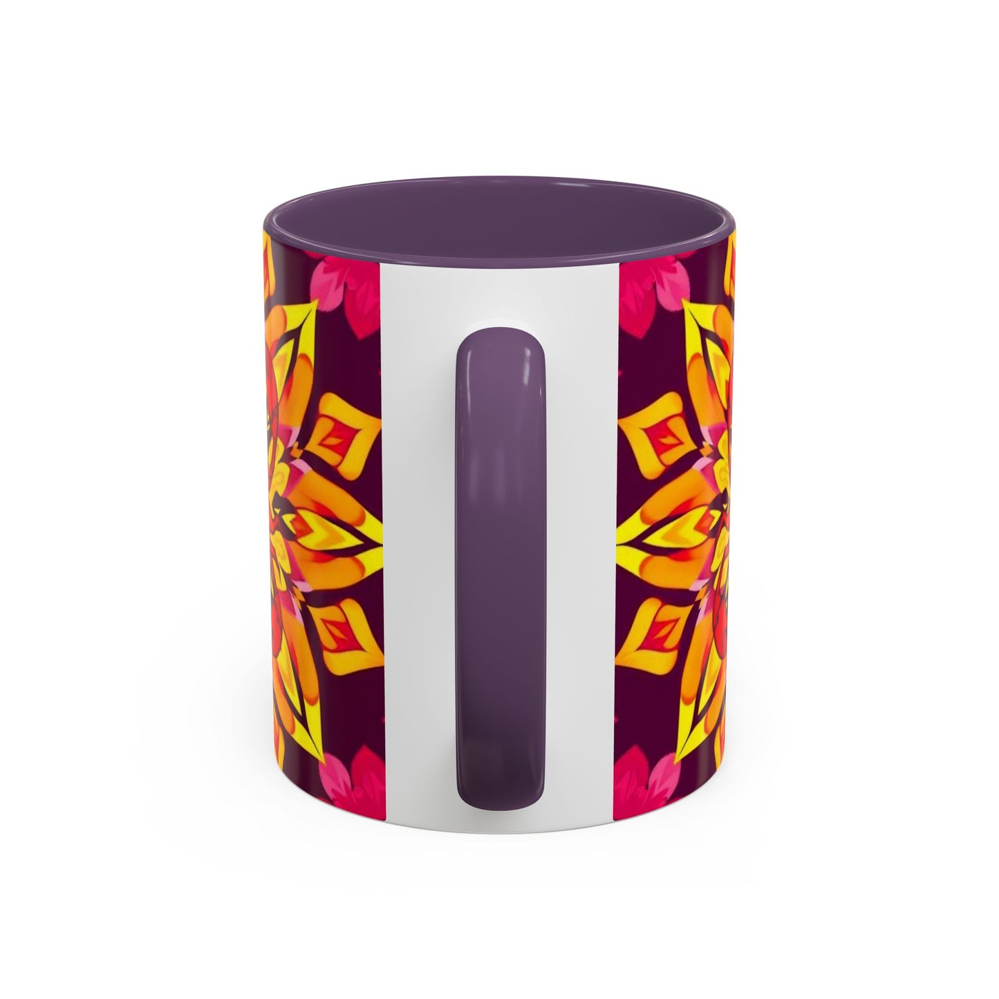Accent Coffee Mug, Scorpio, Zodiac v1. Flower Pattern, (11, 15oz)