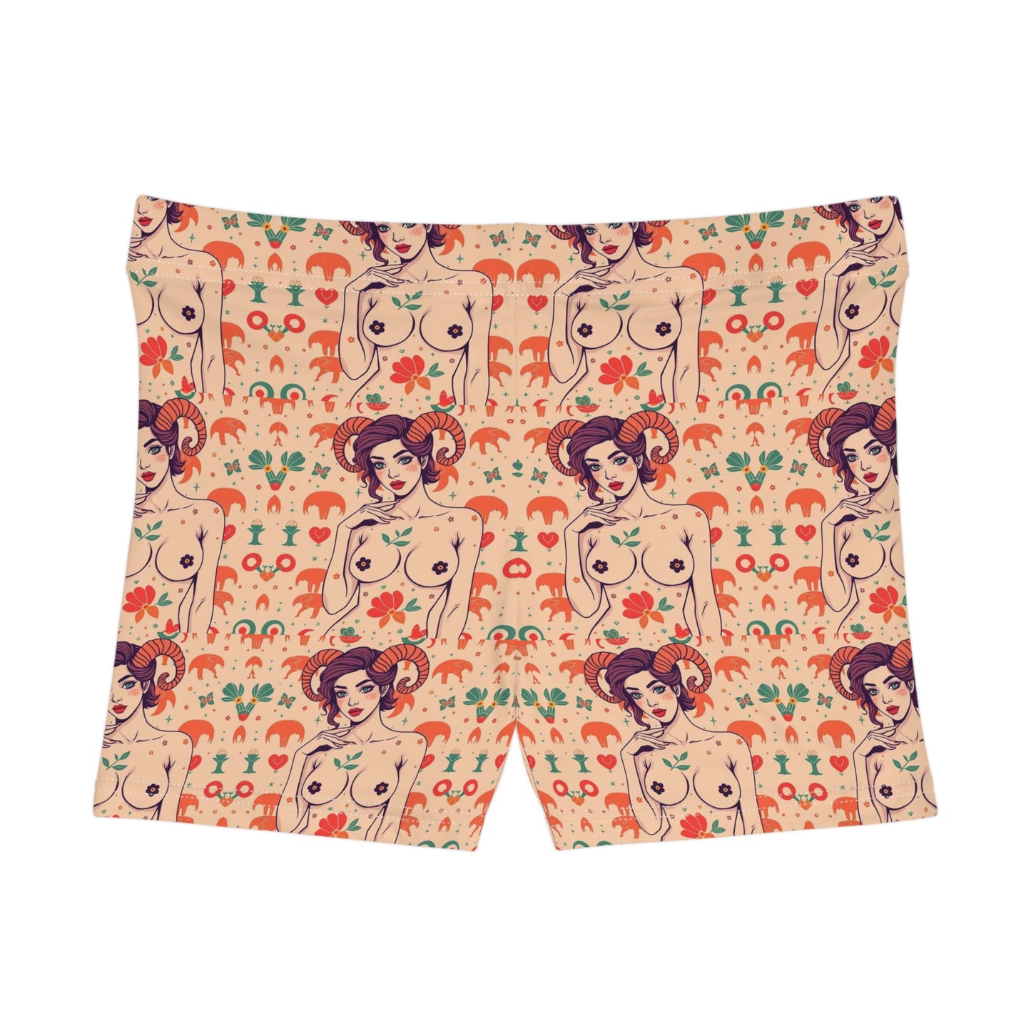Women's Shorts, (AOP), Aries, Zodiac v1, Sexy Pattern
